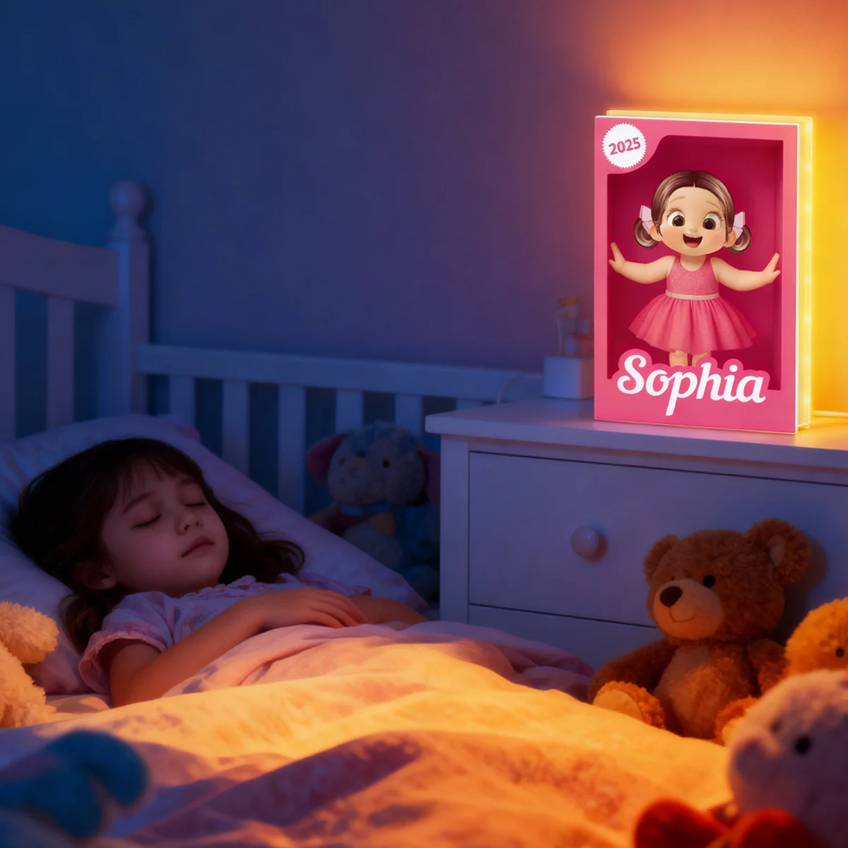Cute Kid in Toy Box - Personalized Light Box - Christmas Gift for Kids, Grandkids - Image 6