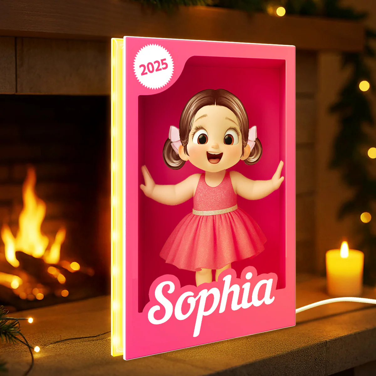 Cute Kid in Toy Box - Personalized Light Box - Christmas Gift for Kids, Grandkids - Image 7