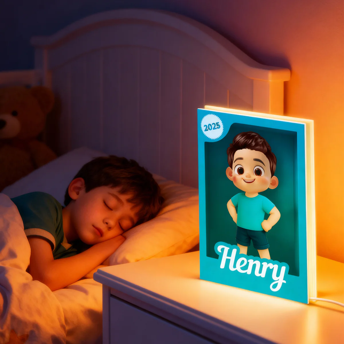 Cute Kid in Toy Box - Personalized Light Box - Christmas Gift for Kids, Grandkids - Image 8