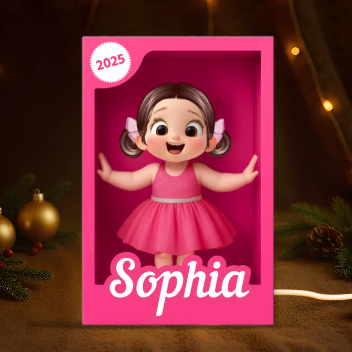 Cute Kid in Toy Box - Personalized Light Box - Christmas Gift for Kids, Grandkids - Image 9