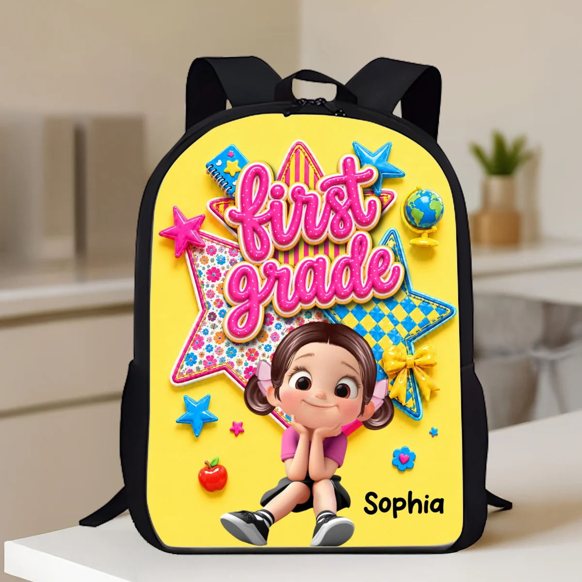 Cute Little Girl Custom Grade - Personalized Backpack - Back To School Gift For Kids, Daughters, Granddaughters, Kid Girl - Image 11