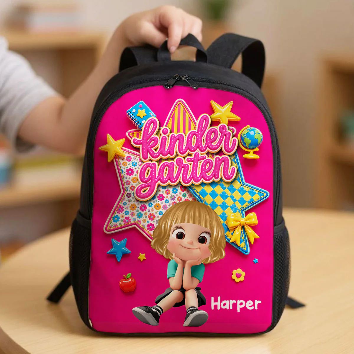 Cute Little Girl Custom Grade - Personalized Backpack - Back To School Gift For Kids, Daughters, Granddaughters, Kid Girl - Image 9