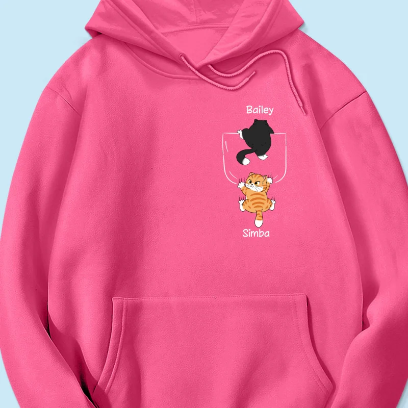 Cute Naughty Cat Climbing Pocket Gift For Pet Lover Personalized Shirt - Image 15