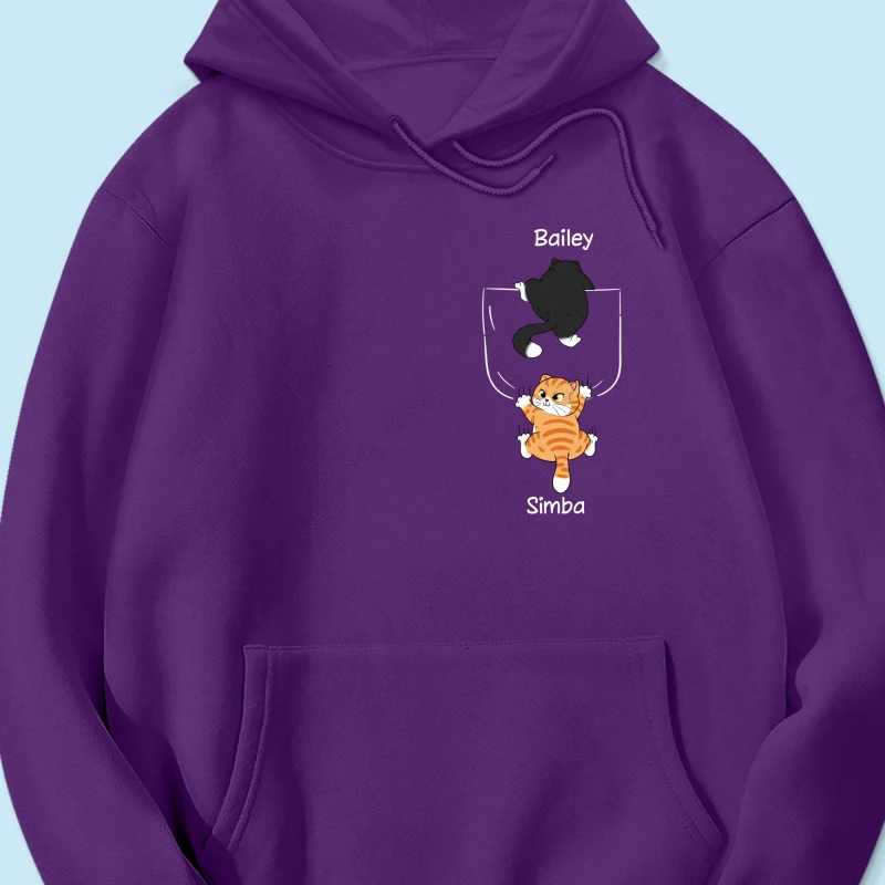 Cute Naughty Cat Climbing Pocket Gift For Pet Lover Personalized Shirt - Image 17
