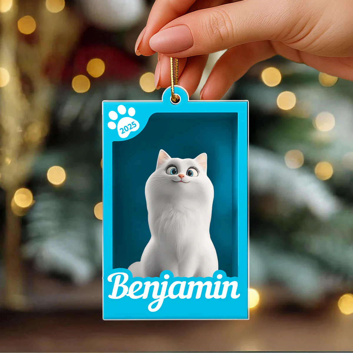 Cute Pet In Toy Box - Personalized Acrylic Ornament - Christmas Gift For Dog Cat Lovers - Image 6