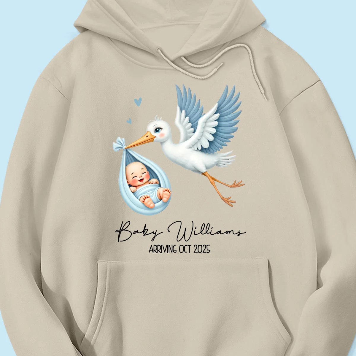 Cute Stork New Baby Personalized Shirt for New Mom, Pregnancy Announcement Gift for Her, Pregnancy Reveal Shirt - Image 22