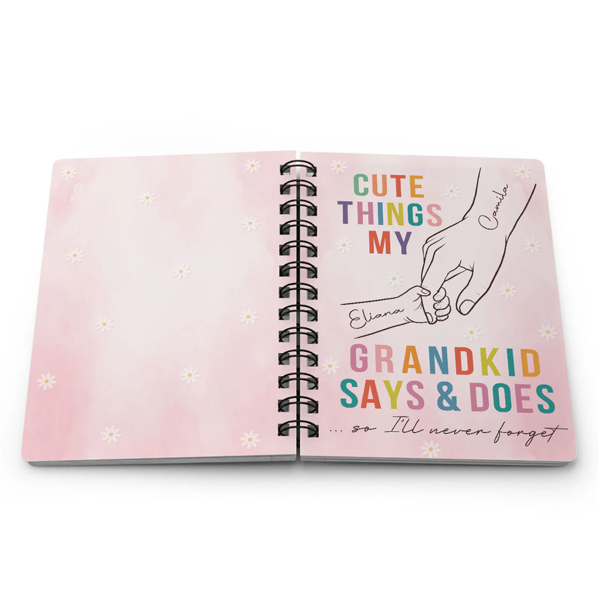 Cutest Things My Grandkids Say & Do Personalized Spiral Notebook Journal, Memory Book - Image 6