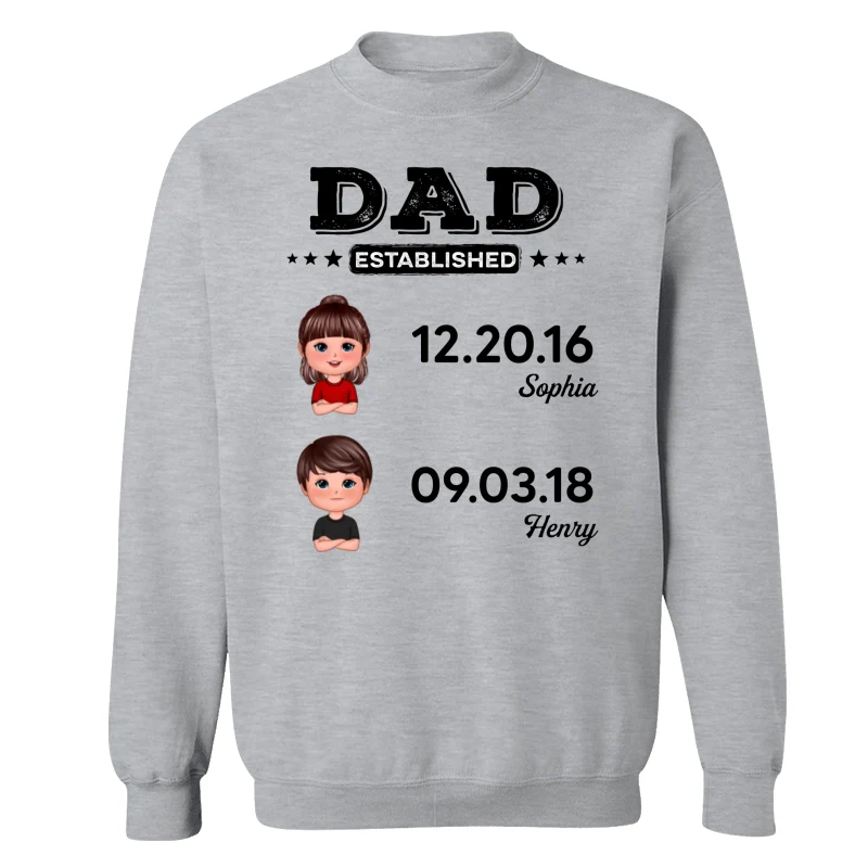 Dad Established Doll Kids Gift For Dad Personalized Shirt - Image 18