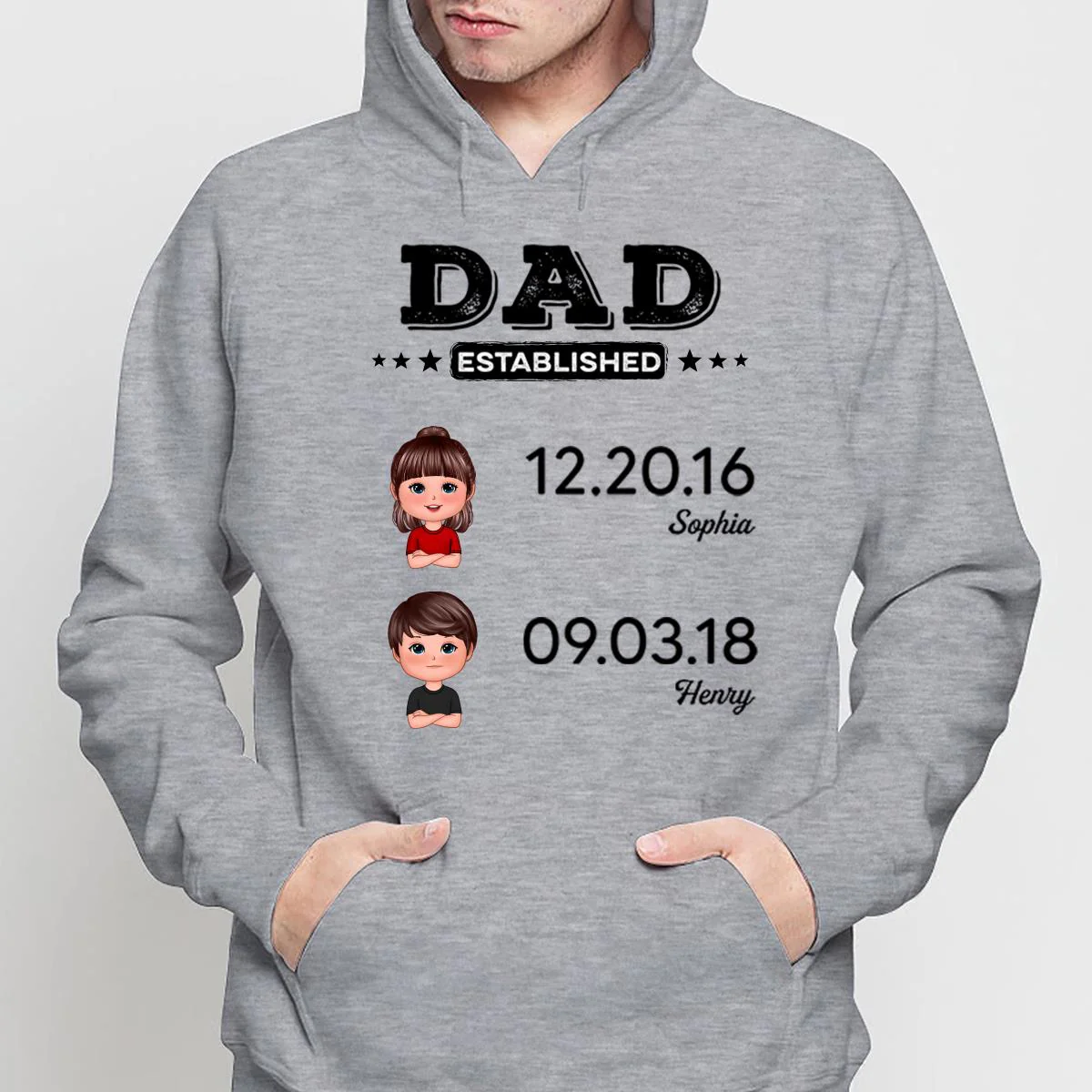 Dad Established Doll Kids Gift For Dad Personalized Shirt - Image 4