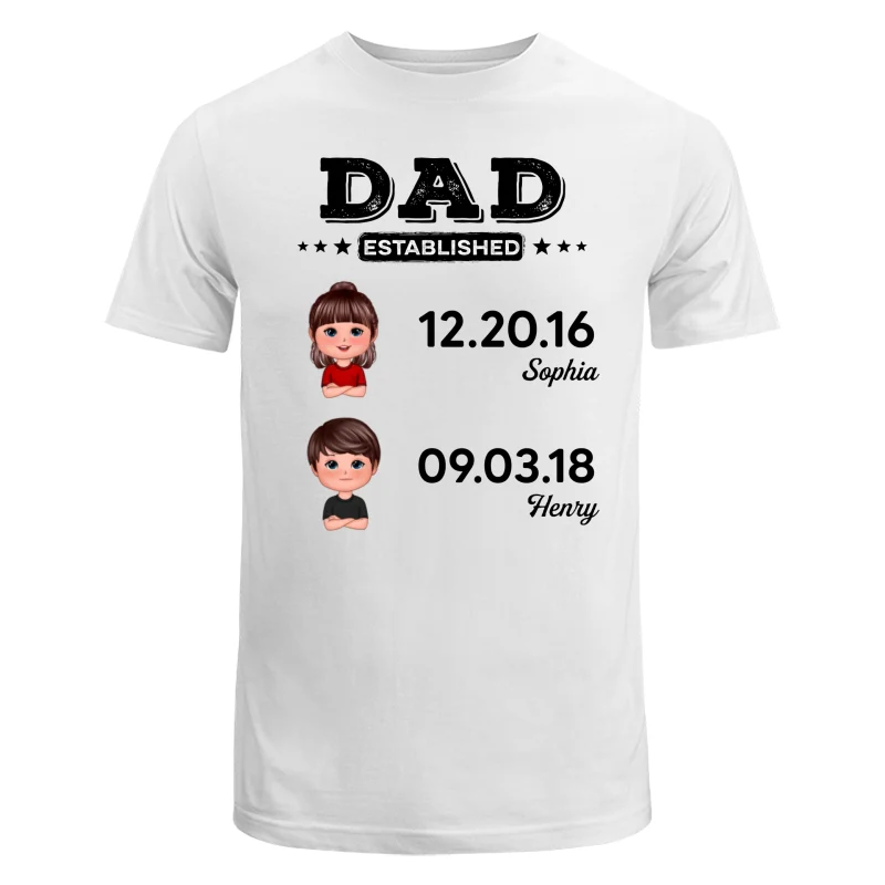 Dad Established Doll Kids Gift For Dad Personalized Shirt - Image 5