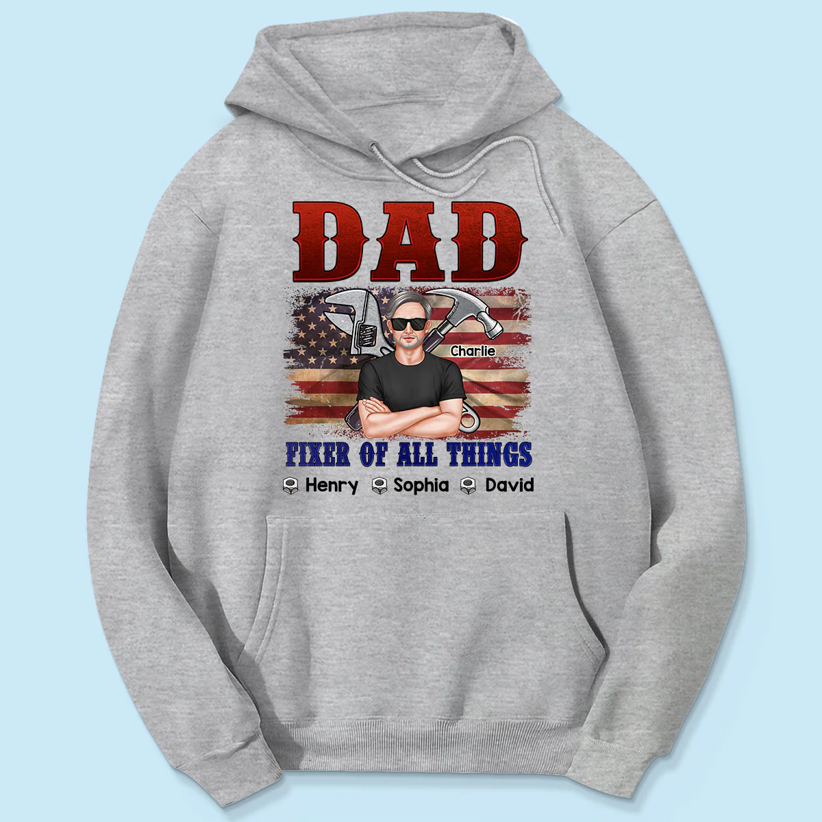 Dad Fixer Of All Things Personalized Shirt - Image 4