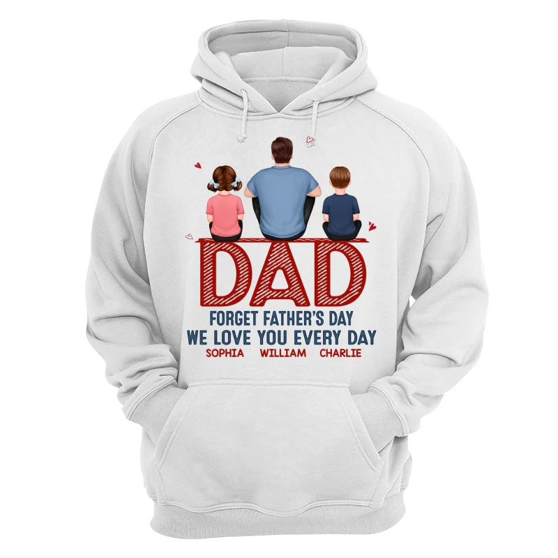 Dad Forget Father‘s Day Family Back View Personalized Shirt - Image 13