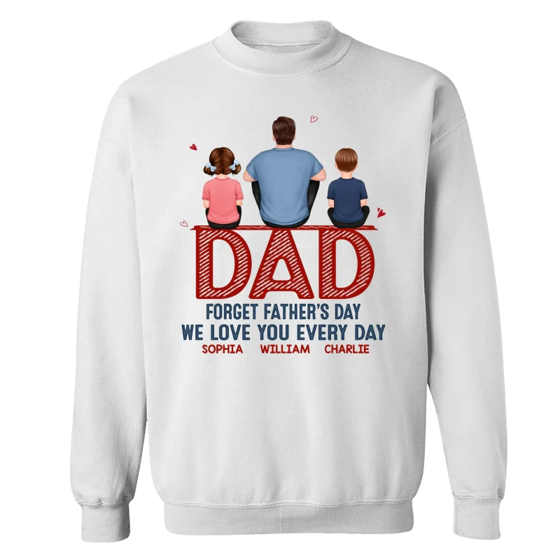 Dad Forget Father‘s Day Family Back View Personalized Shirt - Image 17