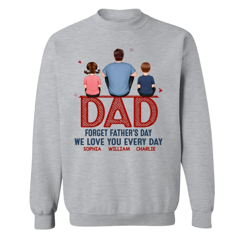 Dad Forget Father‘s Day Family Back View Personalized Shirt - Image 18