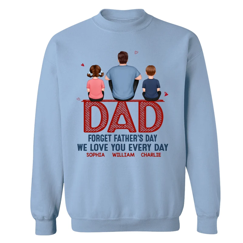 Dad Forget Father‘s Day Family Back View Personalized Shirt - Image 20