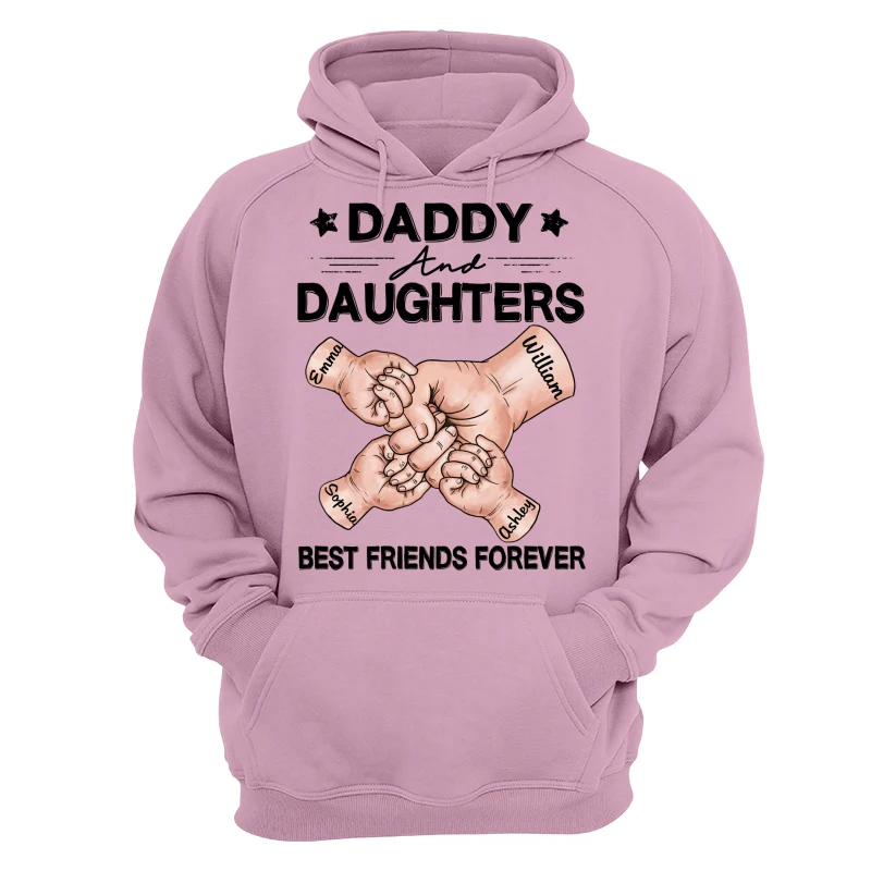 Dad Grandpa And Kids Fist Bump Hands Best Friends Forever Personalized Shirt - Image 15