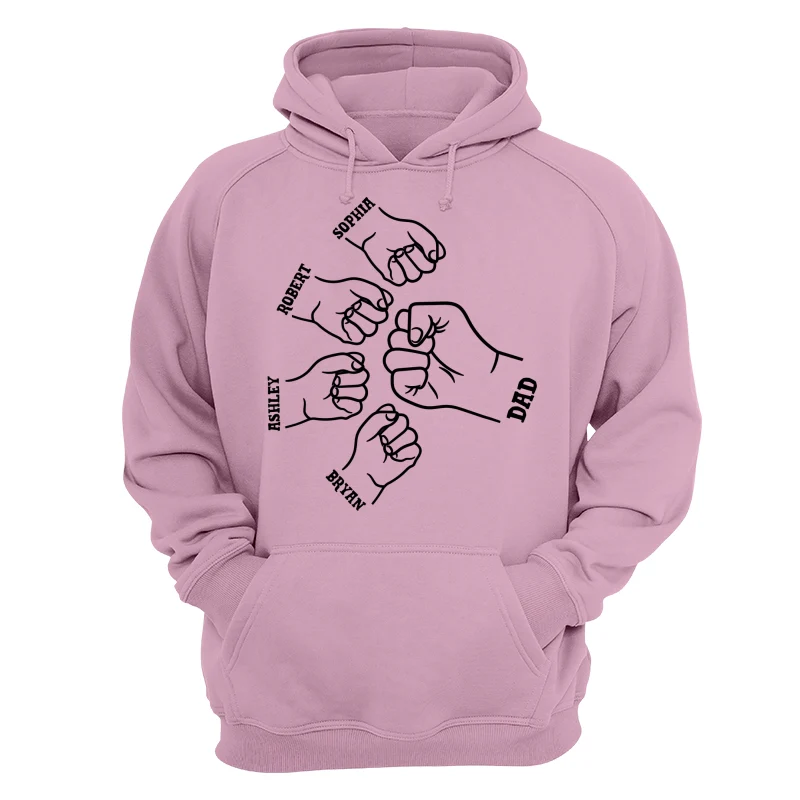 Dad Grandpa And Kids Hands Outline Personalized Shirt - Image 15