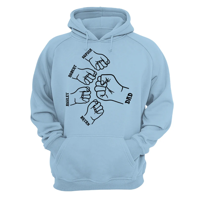 Dad Grandpa And Kids Hands Outline Personalized Shirt - Image 16