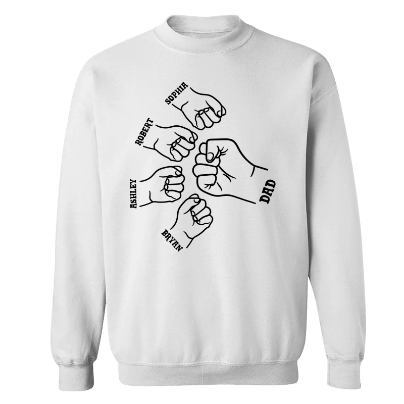 Dad Grandpa And Kids Hands Outline Personalized Shirt - Image 17