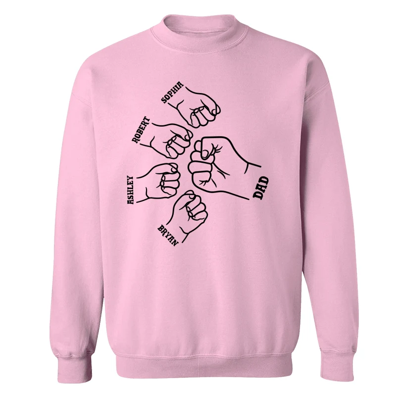 Dad Grandpa And Kids Hands Outline Personalized Shirt - Image 19