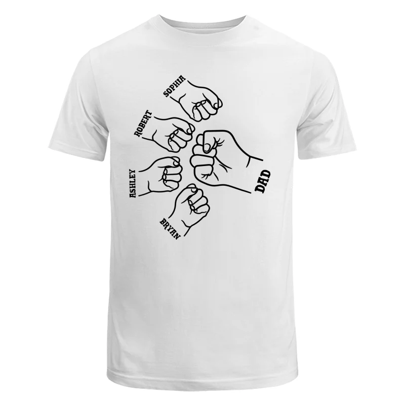 Dad Grandpa And Kids Hands Outline Personalized Shirt - Image 5