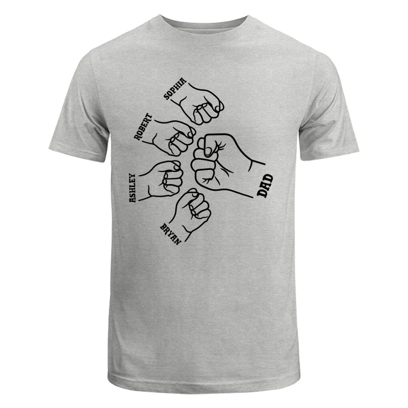 Dad Grandpa And Kids Hands Outline Personalized Shirt - Image 6