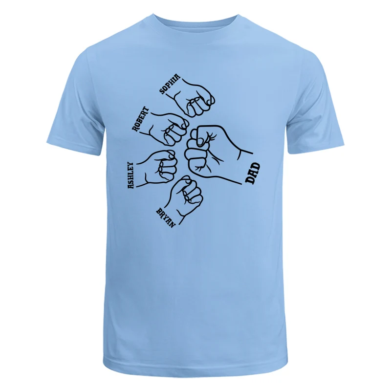 Dad Grandpa And Kids Hands Outline Personalized Shirt - Image 8