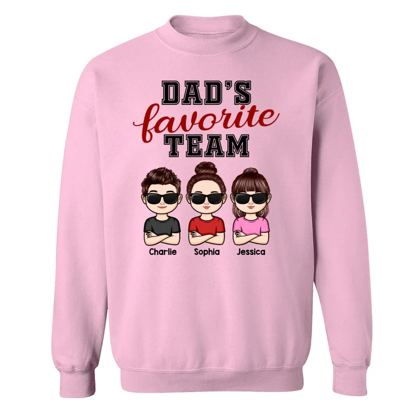 Dad Grandpa Favorite Team Kids Crossed Arm Personalized Shirt - Image 19