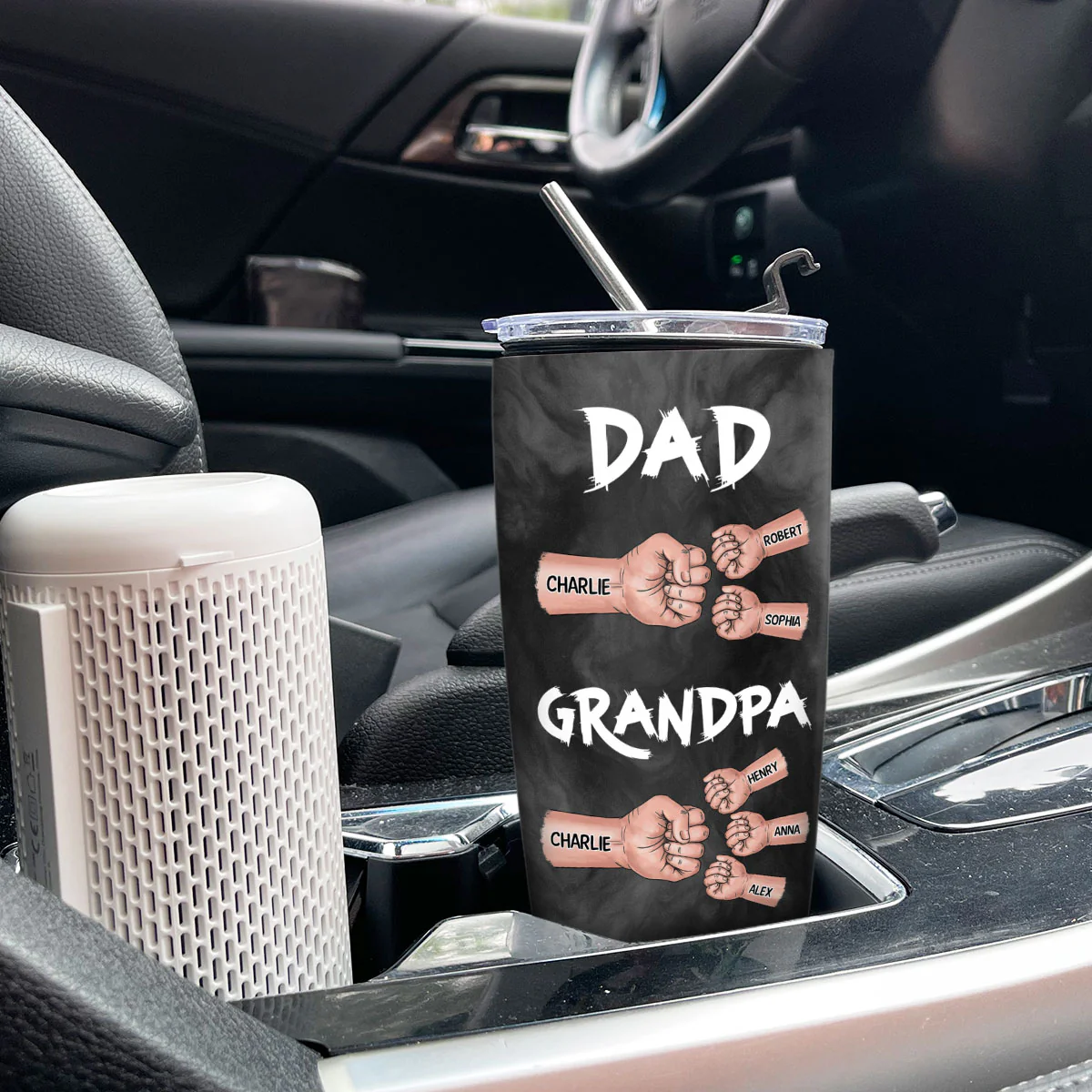 Dad Grandpa Fist Bump Personalized Tumbler, Gift For Dad, Grandpa - Image 12