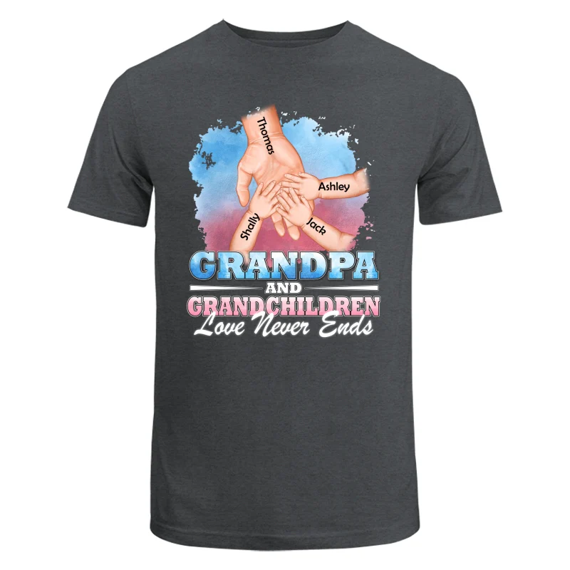 Dad Grandpa Kids Holding Hands Personalized Shirt - Image 7