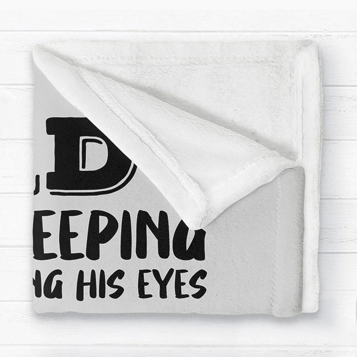 DAD Grandpa Not Sleeping Just Resting His Eyes - Personalized Fleece Blanket - Funny Father's Day Gift For Dad Grandpa - Image 5
