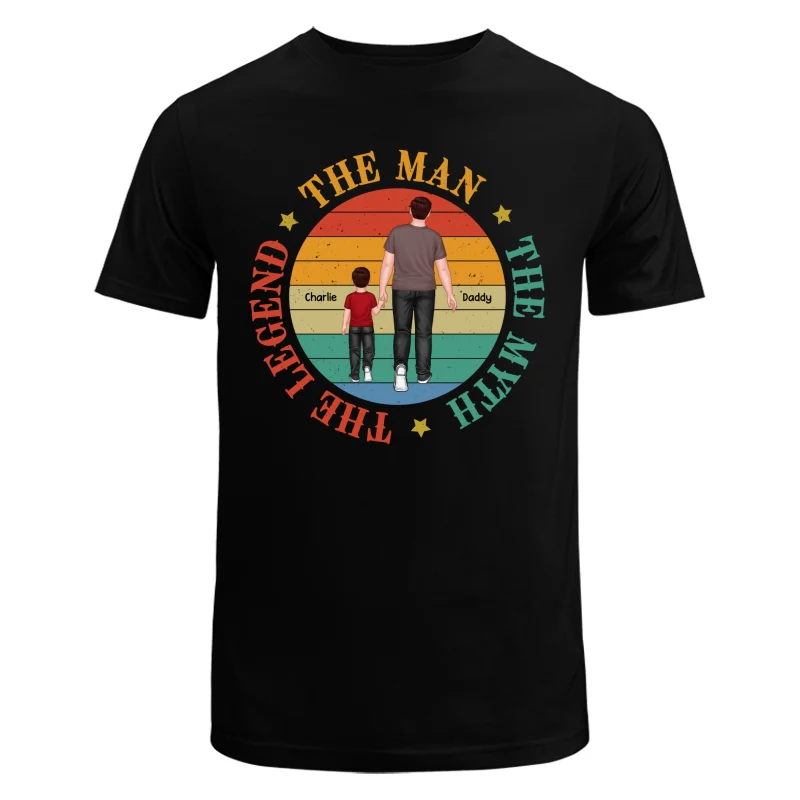 Dad Granpa Back View The Man The Myth The Legend Personalized Shirt - Image 5
