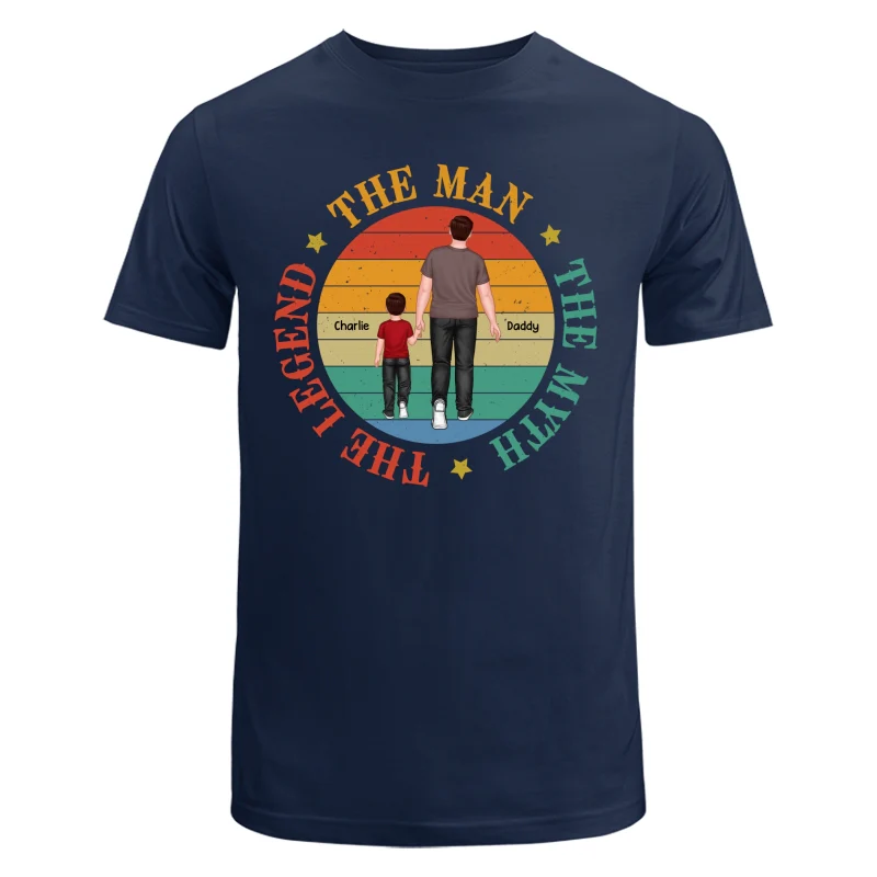 Dad Granpa Back View The Man The Myth The Legend Personalized Shirt - Image 6