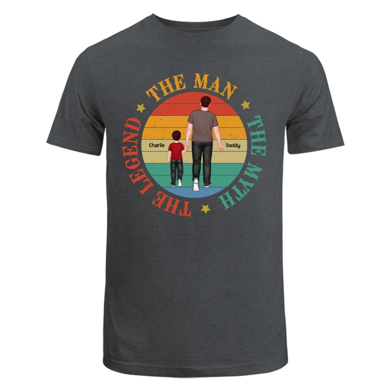 Dad Granpa Back View The Man The Myth The Legend Personalized Shirt - Image 7