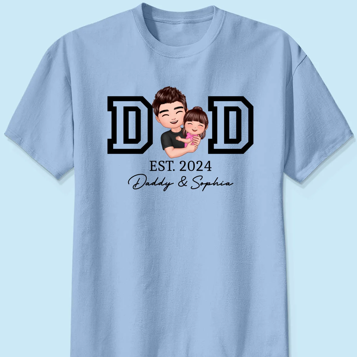 Dad Hugging Kid Est Year Personalized Shirt - Image 9