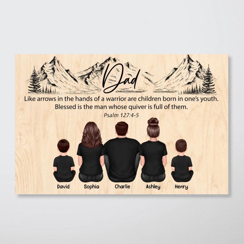 Dad Like Arrows In The Hands Of A Warrior Personalized Horizontal Poster - Image 6