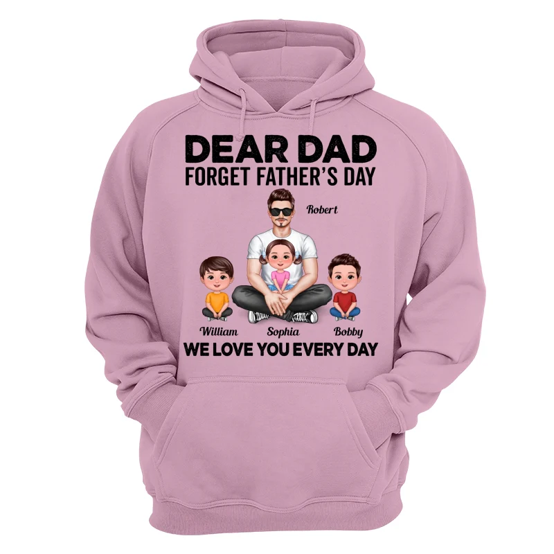 Dad Sitting With Cute Kids Father‘s Day Gift Personalized Shirt - Image 15