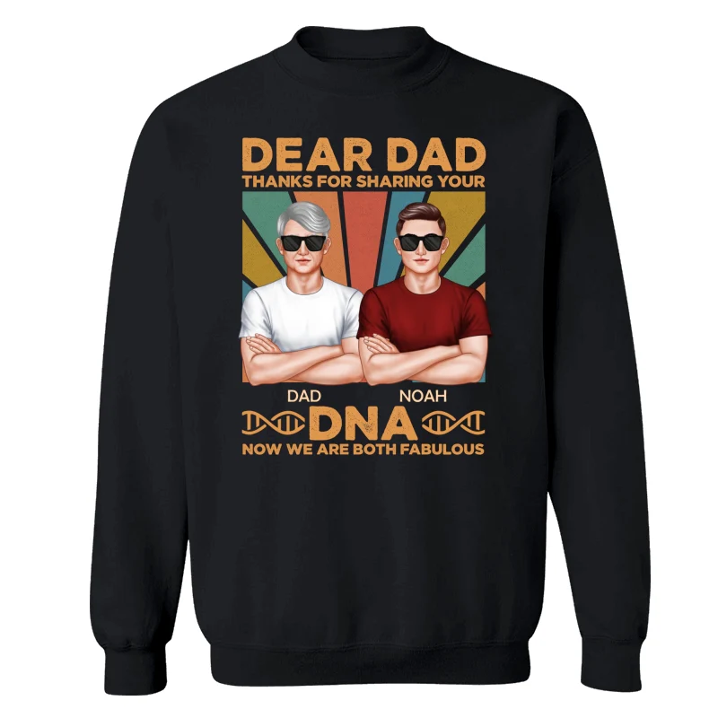 Dad Thanks For Sharing Your DNA Funny Father‘s Day Gift Personalized Shirt - Image 14