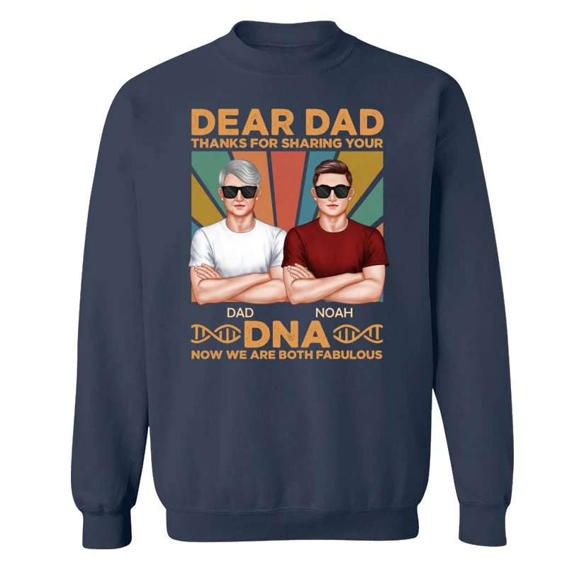 Dad Thanks For Sharing Your DNA Funny Father‘s Day Gift Personalized Shirt - Image 15