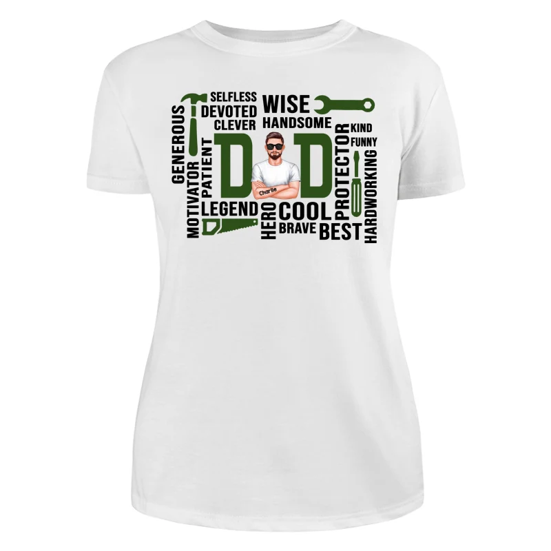 Dad The Man The Legend Definition Word Art Cool Gift For Dad Personalized Shirt - Image 11