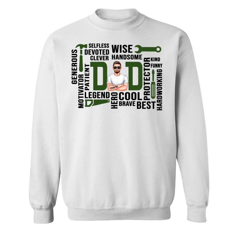 Dad The Man The Legend Definition Word Art Cool Gift For Dad Personalized Shirt - Image 18