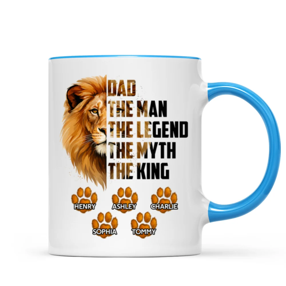 Dad The Man The Legend The Myth The King Personalized Mug, Father's Day Gift for Dad - Image 11