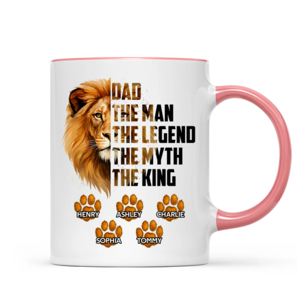 Dad The Man The Legend The Myth The King Personalized Mug, Father's Day Gift for Dad - Image 12