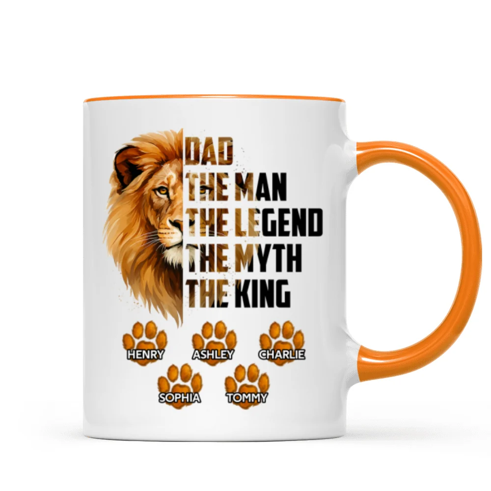 Dad The Man The Legend The Myth The King Personalized Mug, Father's Day Gift for Dad - Image 13