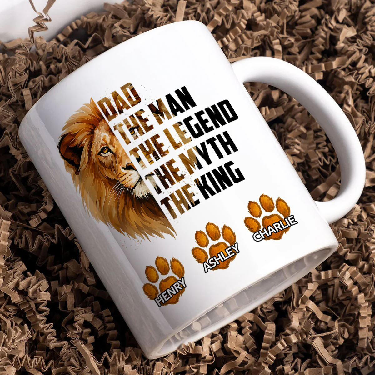 Dad The Man The Legend The Myth The King Personalized Mug, Father's Day Gift for Dad - Image 2