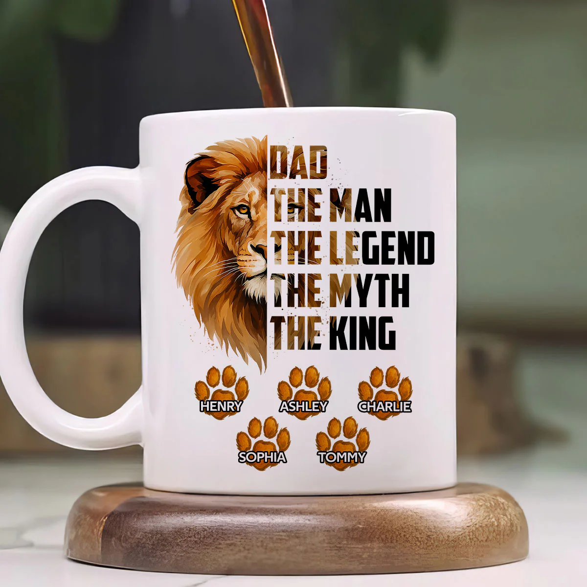 Dad The Man The Legend The Myth The King Personalized Mug, Father's Day Gift for Dad - Image 6