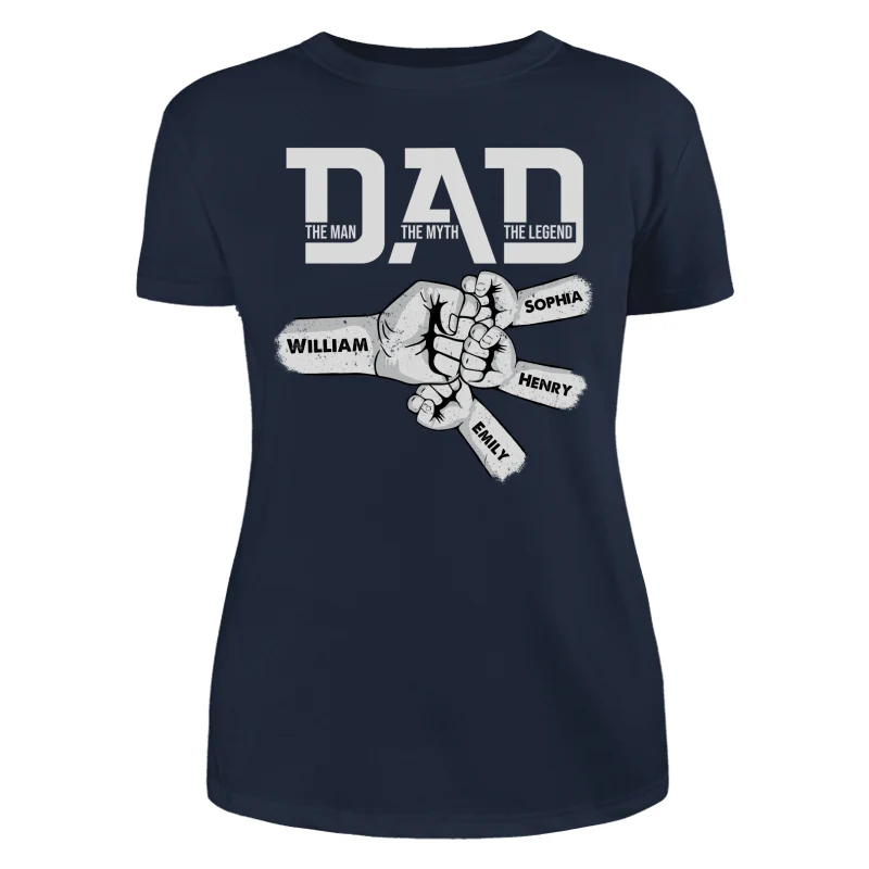 DAD The Man The Myth The Legend Fist Bump Personalized Shirt - Image 10
