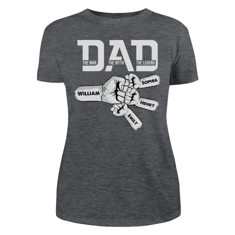 DAD The Man The Myth The Legend Fist Bump Personalized Shirt - Image 11