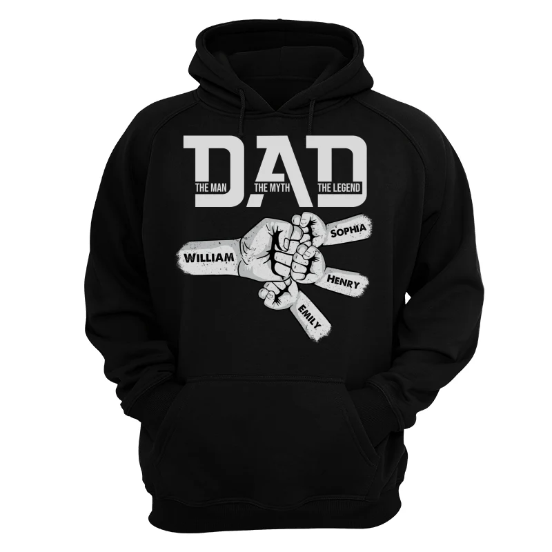 DAD The Man The Myth The Legend Fist Bump Personalized Shirt - Image 12