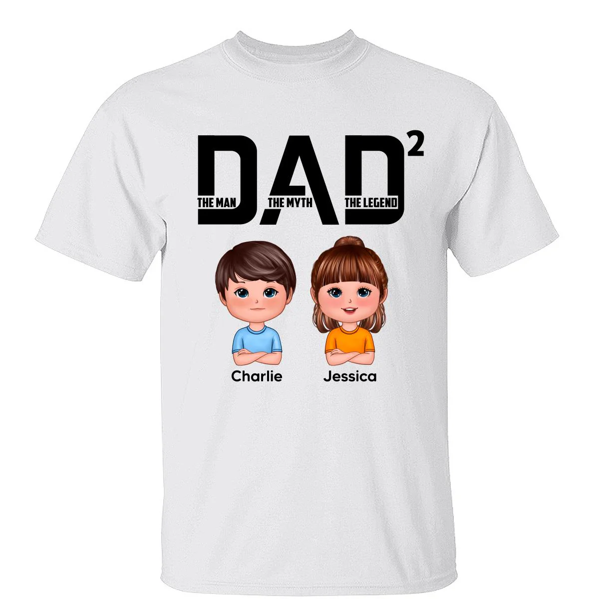 DAD The Man The Myth The Legend Number Doll Kids Personalized Shirt